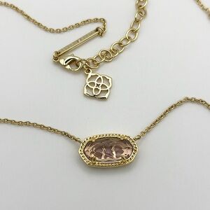 Kendra Scott Elisa Yellow Gold Plated Chain Amethyst Crystal Pendant Necklace